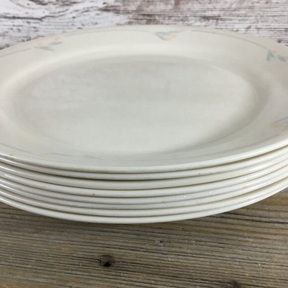 Set of 4 Corelle Windflower Luncheon Plates  9" Beige Floral Vintage Dishware - Picture 1 of 11
